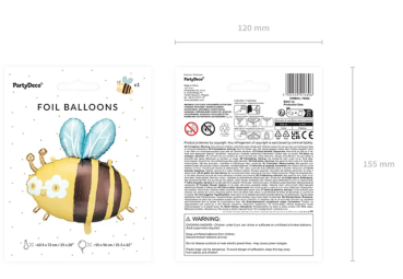 XL Folienballon Figur - Biene - 56cm x 55cm